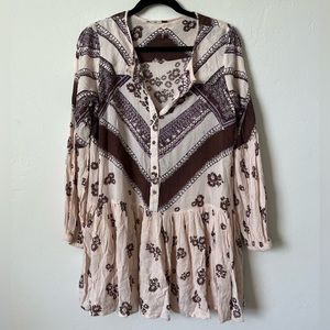 Free People Printed Mini Dress